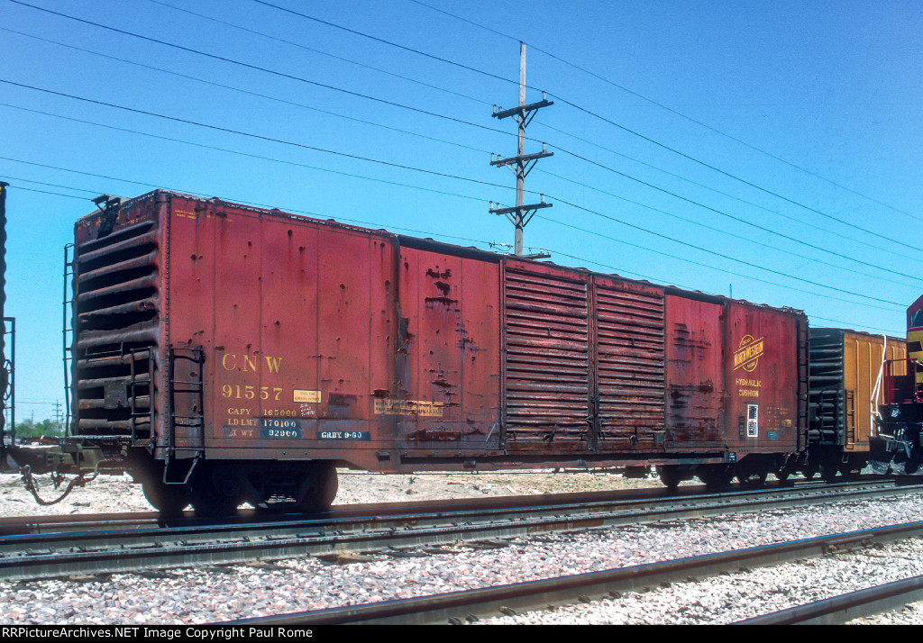 CNW 91557, 60-ft Double-Door Box car on the BRC